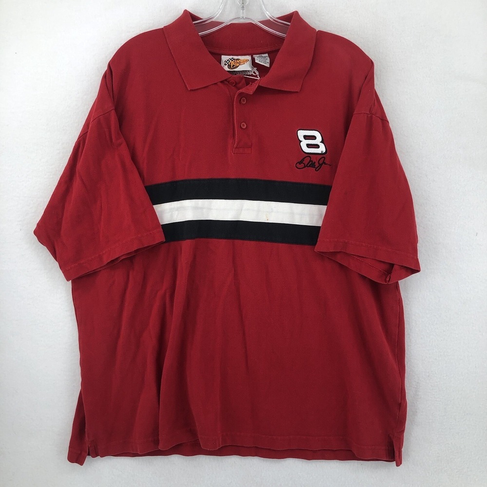 Vintage Dale Earnhardt Jr Winner's Circle #8 Men's Polo Size 2XL Red